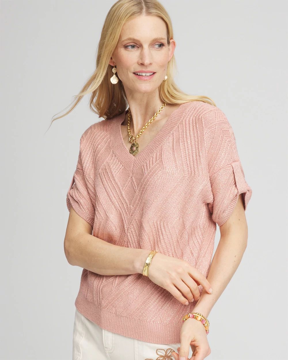 Dolman-Sleeve V-Neck Pullover Sweater | Chico's